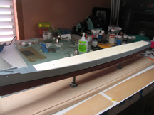 Yankee Modelworks USS Boston hull painted